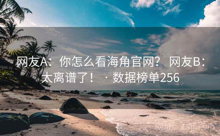 网友A：你怎么看海角官网？ 网友B：太离谱了！ · 数据榜单256
