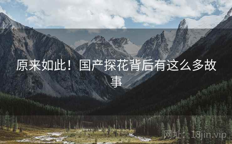 原来如此!国产探花背后有这么多故事
