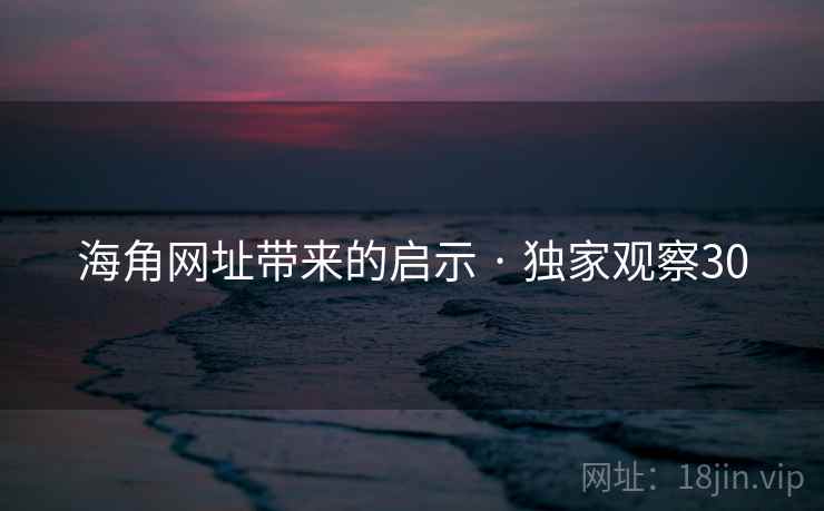 海角网址带来的启示 · 独家观察30